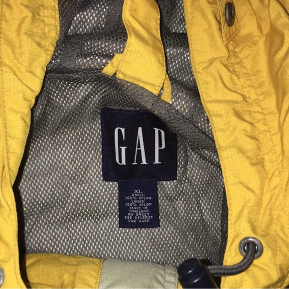 VINTAGE GAP REFLECTIVE RACING STRIPED HOODED WINDBREAKER JACKET - Picture 4 of 6